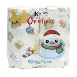 Rouleau essuie tout 70 feuilles motif Noël x2