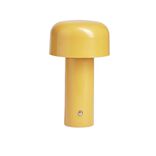 Lampe LED tactile rechargeable jaune &Oslash;12,5xH20,5cm