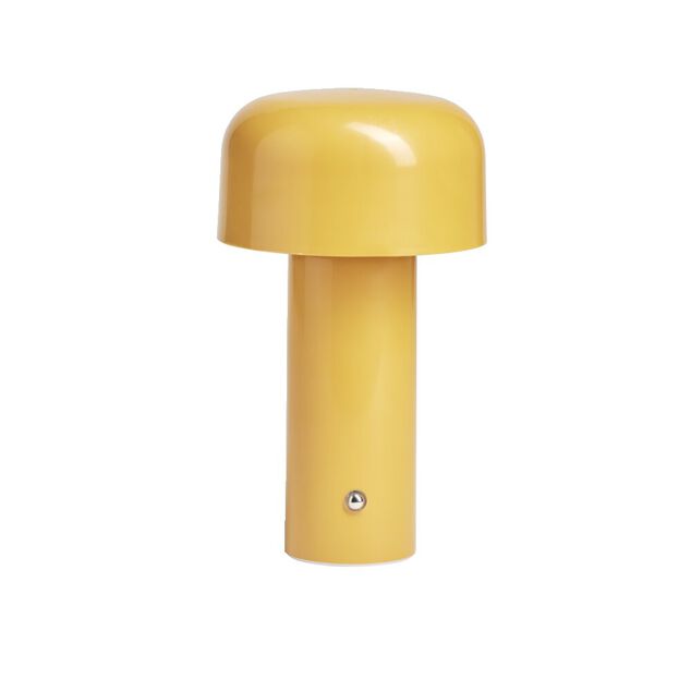 Lampe LED tactile rechargeable jaune &Oslash;12,5xH20,5cm