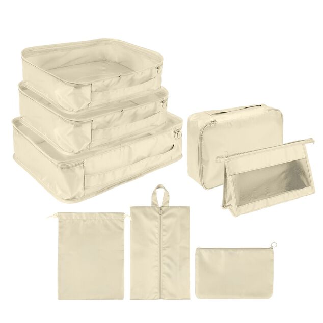 Organisateur de valise x8 (2 mod&egrave;les bleu ou beige)