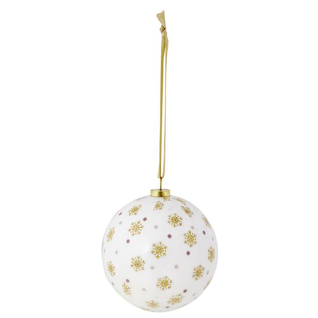 Boule de No&euml;l assortie rose et dor&eacute; &Oslash;8cm - 3 mod&egrave;les