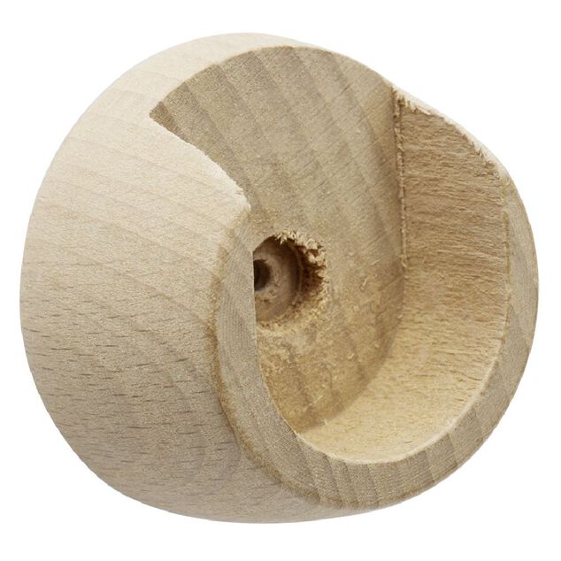 Support pour tringle naissance en bois naturel &Oslash;28mm x2