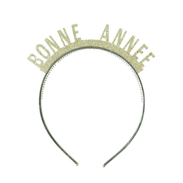 Serre t&ecirc;te Bonne Ann&eacute;e paillet&eacute; dor&eacute;