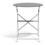 Table de jardin ronde RIO pliante 2 personnes m&eacute;tal gris