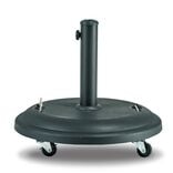 Pied de parasol rond en b&eacute;ton rev&ecirc;tement plastique noir 25 kg