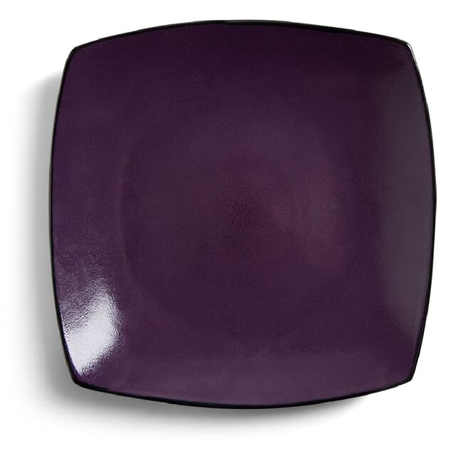 Assiette plate rectangulaire gr&egrave;s 27,5x27,5cm