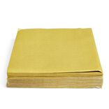 Lot de serviettes intissées dorées 20x20cm