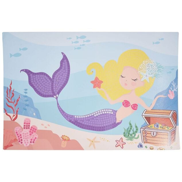 Lot de 4 mosa&iuml;ques g&eacute;antes &agrave; sticker th&egrave;me sir&egrave;ne 40x60cm