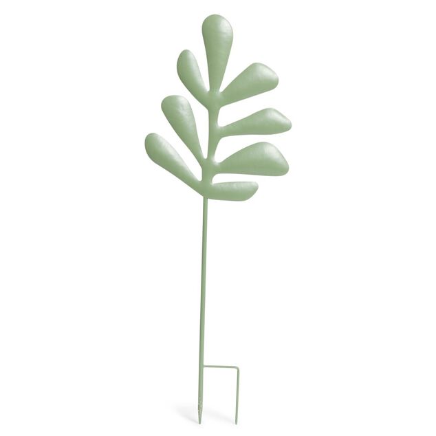D&eacute;coration &agrave; planter feuille m&eacute;tal vert H70cm