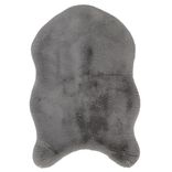 Tapis imitation fourrure gris 60x90cm