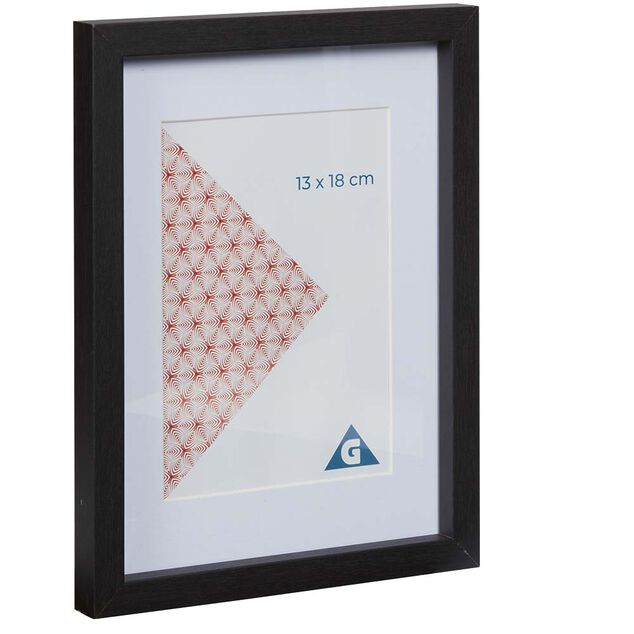 Cadre photo bois noir 20x26cm pour photo 13x18cm