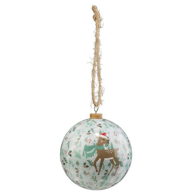 Boule de No&euml;l papier design Tradition &Oslash;8cm