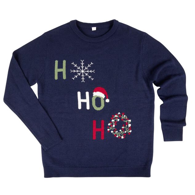 Pull de Noël adulte tricot Ho Ho Ho S/M ou L/XL