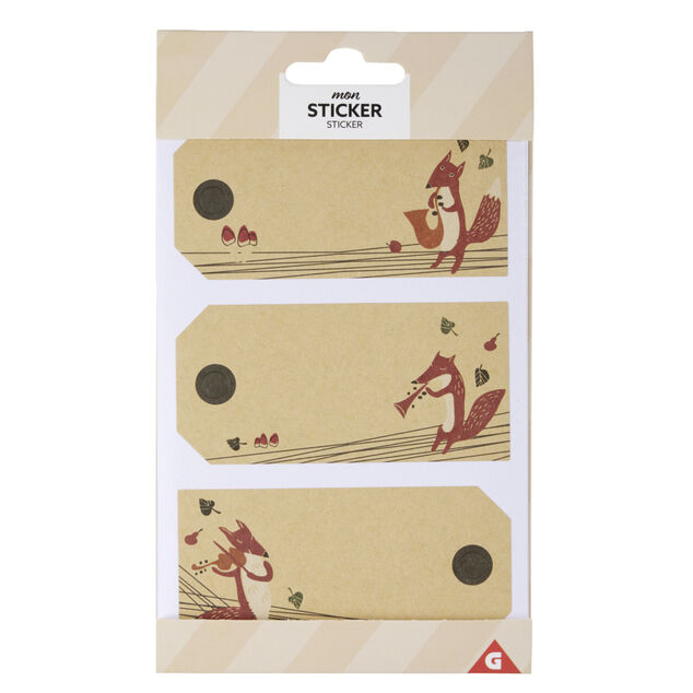 &Eacute;tiquette cadeau autocollante x3
