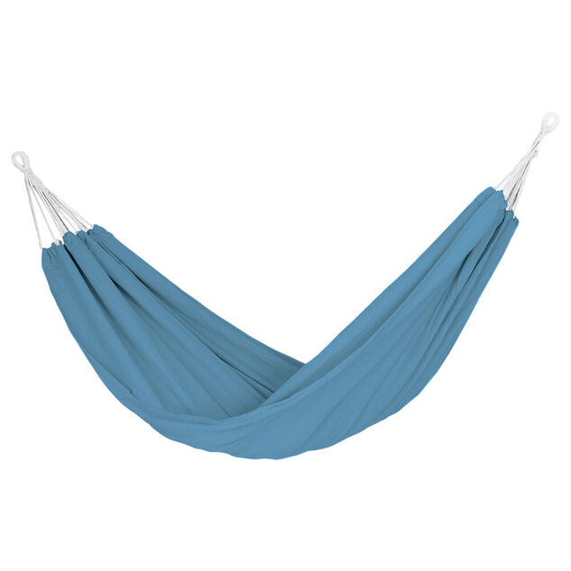 Hamac &agrave; suspendre Corfou 2 personnes polycoton bleu L200xl150cm
