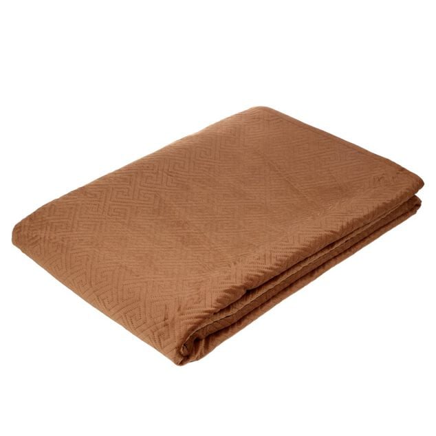 Couvre-lit 2 personnes velours matelass&eacute; 220x240cm (2 mod&egrave;les)