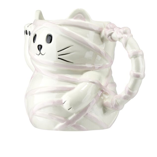Mug Halloween 50cl chat momie mignon dolomite blanc