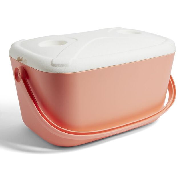 Glaci&egrave;re 20L conservation 8h plastique bleu ou corail 46x32x27cm