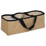 Jardini&egrave;re souple avec poign&eacute;es jute naturel et noir L50cm