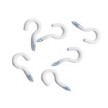 Lot de 6 crochets ouverts blancs &Oslash;3x16mm