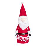 Père noël à poser en feutrine Ø14xH40cm