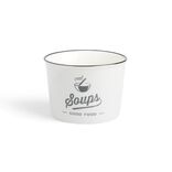 Bol &agrave; soupe 500ml fa&iuml;ence gris &Oslash;12xH8,4cm