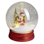 Boule à neige animée lumineuse musicale rouge Ø21cm