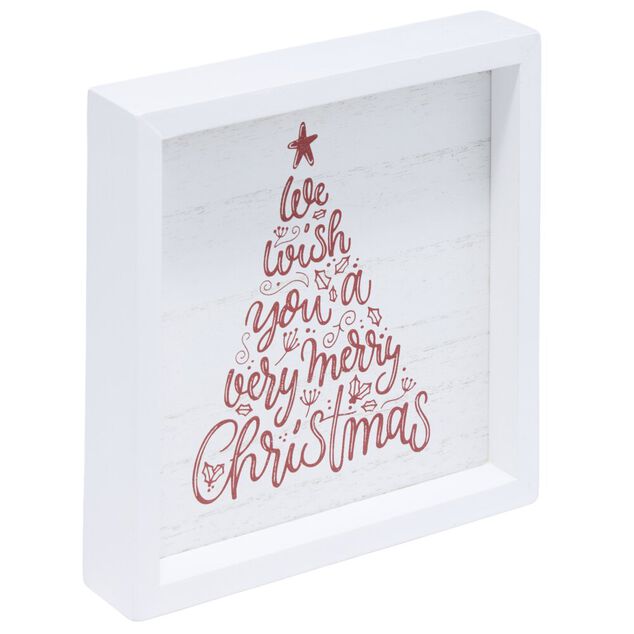 Cadre &agrave; poser imprim&eacute; No&euml;l 15x15cm (3 mod&egrave;les)