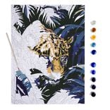 Kit peinture numéro avec pinceau et peintures 30x40cm (2 modèles)