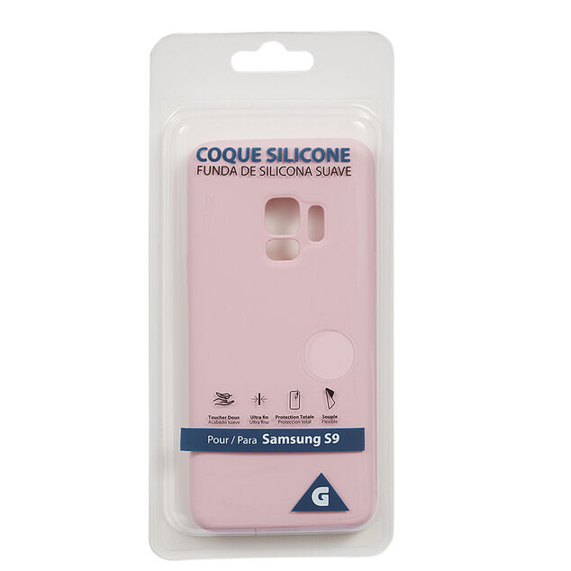 Coque en silicone Samsung S9 rose