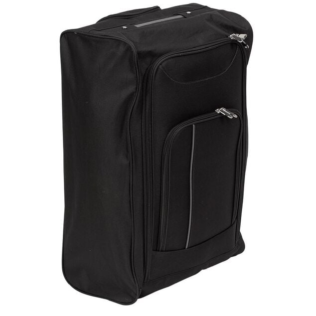 Valise trolley souple 2 roues 54L noir H60cm