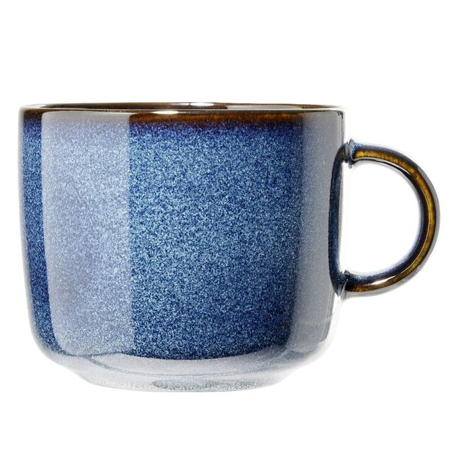 Mug &eacute;mail porcelaine bleu 350ml &Oslash;9,4xH8cm