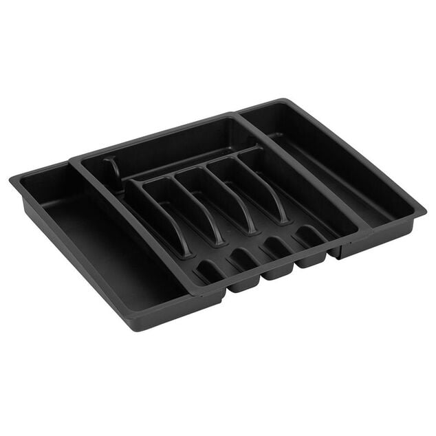 Range couverts extensible plastique noir