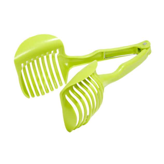 Pince découpe légumes plastique vert L18,5cm
