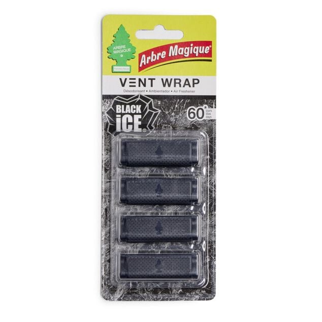 Désodorisant voiture Vent Wrap Arbre Magique senteur Black Ice