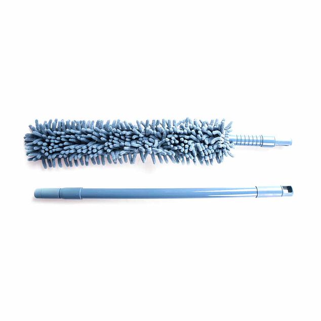 Plumeau en microfibre chenille gris