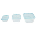 Lot de 3 bo&icirc;tes de conservation alimentaire en plastique