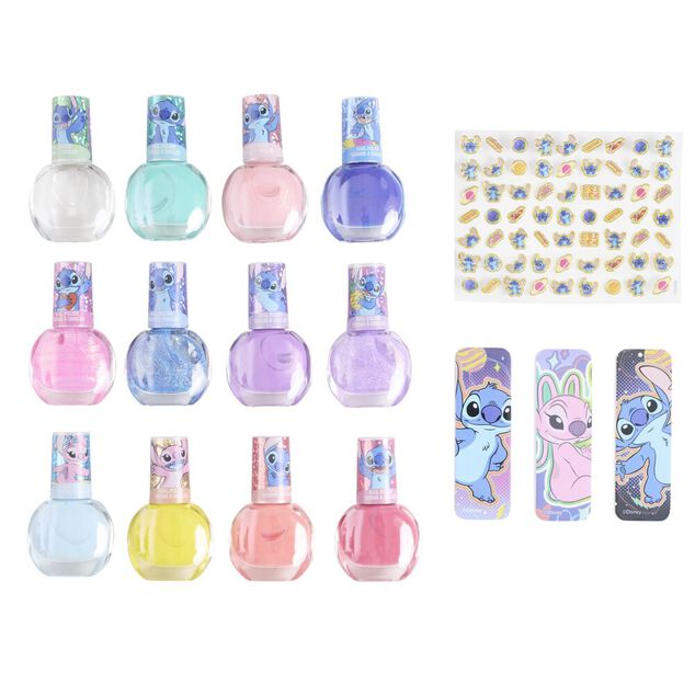 Set beaut&eacute; enfant vernis nail art et 16 accessoires licences 29,5x29,5cm