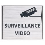 Plaque signal&eacute;tique "Surveillance vid&eacute;o" - 24x20 cm