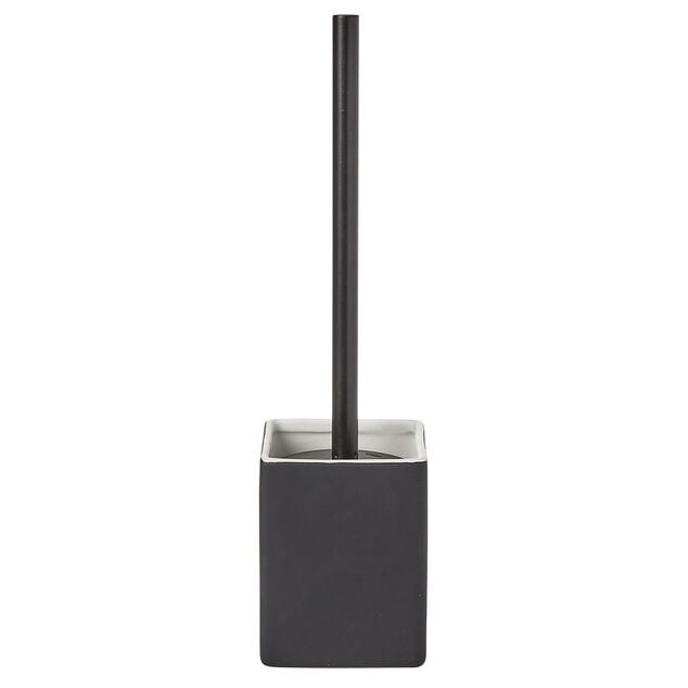 Brosse WC socle carré grès noir 9,2x9,2xH36cm
