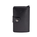 Portefeuille noir polyur&eacute;thane avec boitier RFID