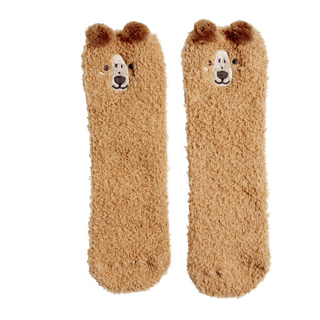 Chaussettes ours mixte marron TU