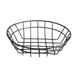 Corbeille &agrave; fruit ronde en m&eacute;tal noir &Oslash;20xH5cm