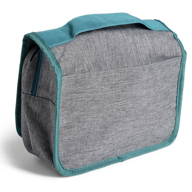 Organiseur camping tissu gris et bleu 15L