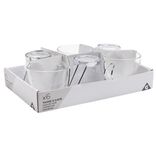 Tasse à café en verre anse métal x6