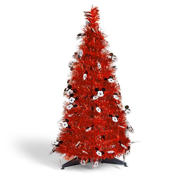 Sapin pop-up Disney Mickey rouge H60cm