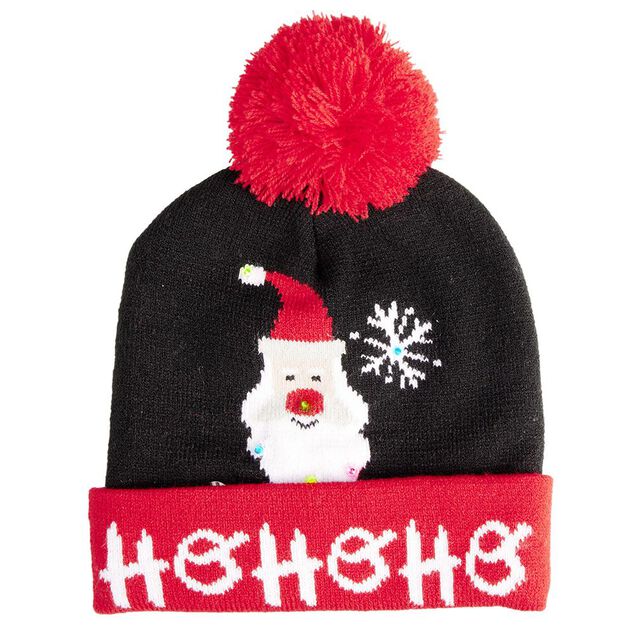 Bonnet de No&euml;l Adulte en tricot lumineux