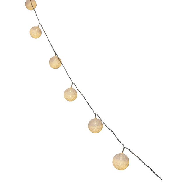 Guirlande électrique 10 boules blanches 1,8 m