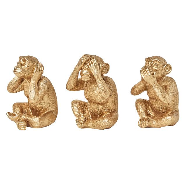 Singe de la sagesse polyr&eacute;sine x3