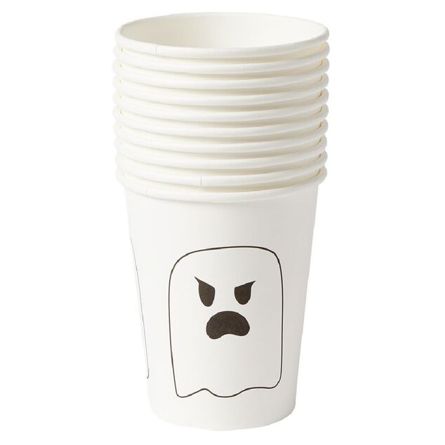 Gobelet en carton motif fant&ocirc;me 25cl x10